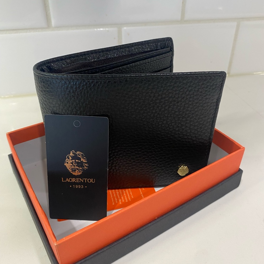 Black Leather Wallet for Men